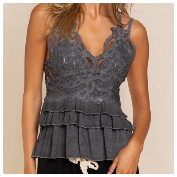 POL Hand Dip Dye Flirty Lace Top - Picture 9 of 16